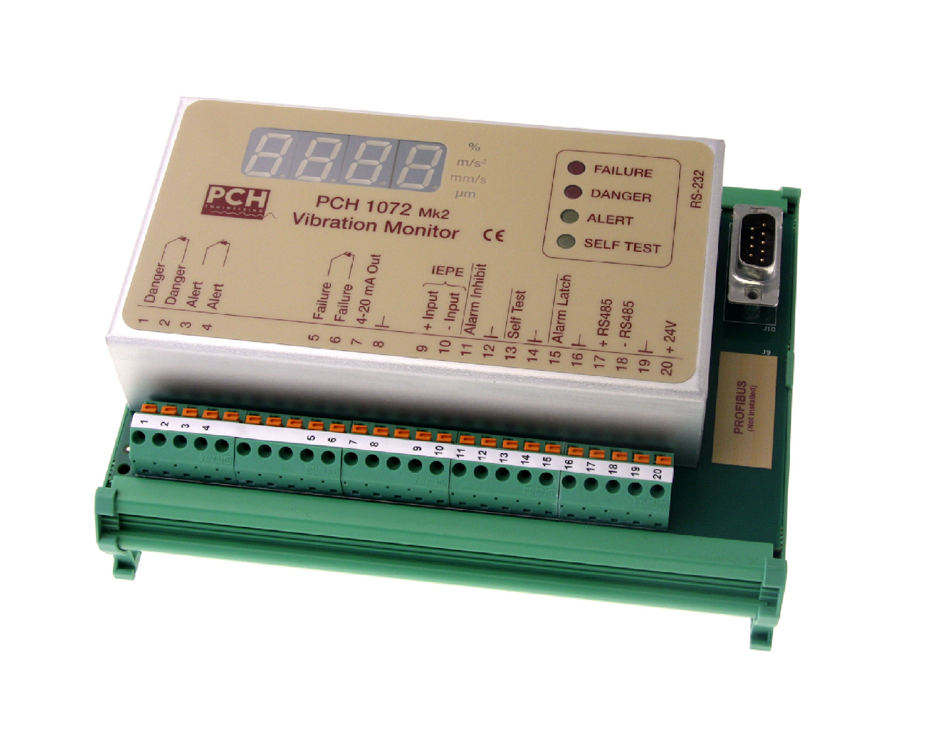 1-Channel Vibration Monitor for 2 Machine Protection